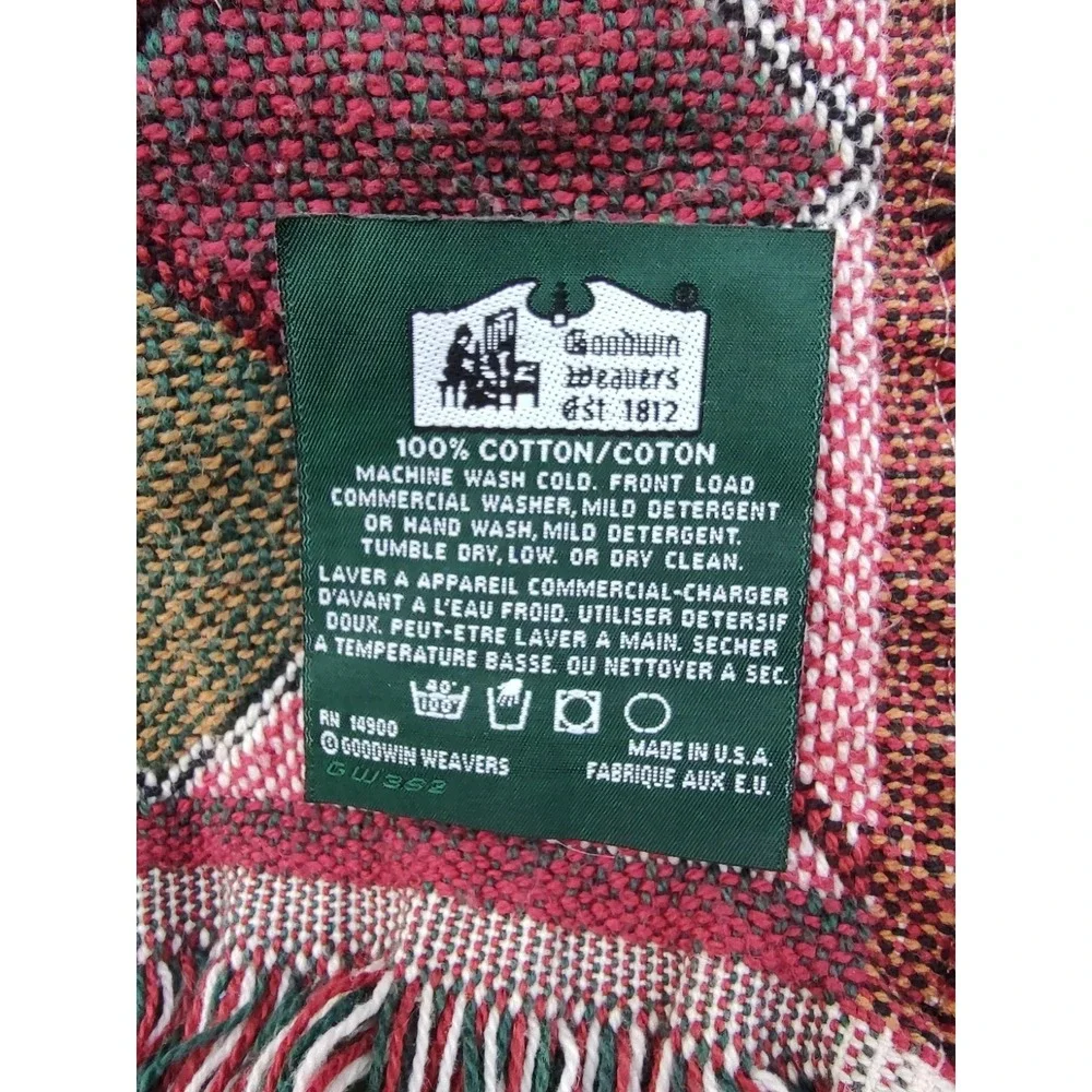 Vintage Goodwin Weavers Golf Throw Blanket 69